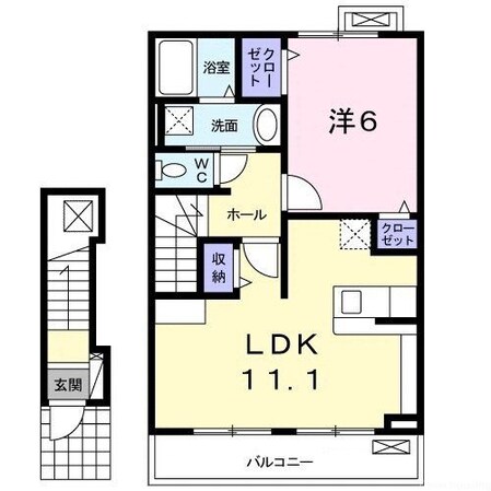 ブリーゼ春日台　Ａの物件間取画像